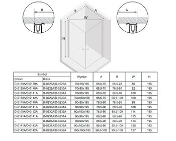 Душевой уголок New Trendy New Soleo Chrome 70х100 D-0139A/D-0142A профиль Хром стекло прозрачное — фото 7, Прямоугольные душевые уголки