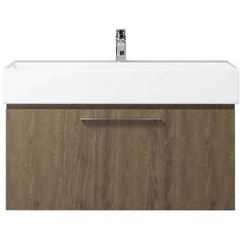 Тумба под раковину Creto Milano 100 5-1378TR подвесная Truffle — фото 1, Тумбы под раковину