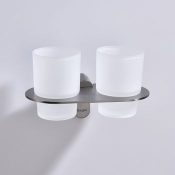 Стакан для зубных щеток Raglo R300.08.09 двойной Графит — фото 7, Стаканы для зубных щеток