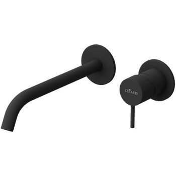 Смеситель для раковины Cezares Leaf LEAF-BLI2-L-NOP Черный матовый — фото 1, Смесители для раковины