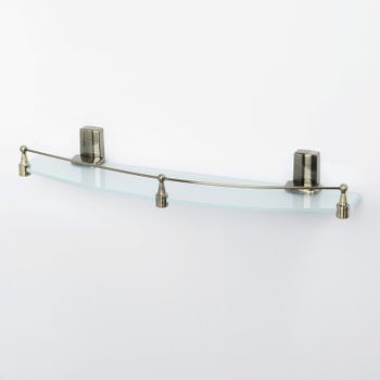 Стеклянная полка WasserKRAFT Exter K-5244 Светлая бронза — фото 2, Полки для ванной и душа