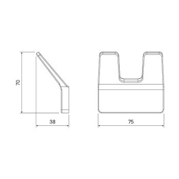 Двойной крючок Iddis Slide SLIGM20i41 Графит матовый — фото 4, Крючки для полотенец