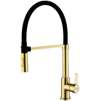 Смеситель для кухни Paulmark Halt Ha214021-G Золото — фото 1, Смесители для кухни