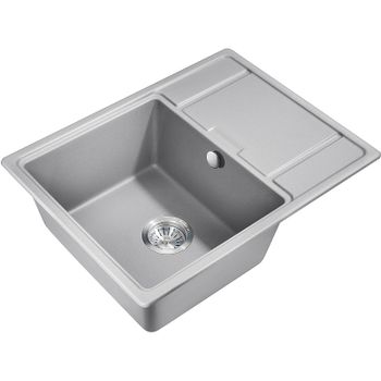 Товар: Кухонная мойка Milacio Navarra 65 Cuarzo MC.77063 Серый металлик - фото 1 Кухонная мойка Milacio Navarra 65 Cuarzo MC.77063 Серый металлик — фото 1, Кухонные мойки