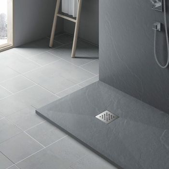 Душевой поддон из искусственного камня Vincea 100x90 VST-4SR9010G Серый — фото 3, Душевые поддоны из искусственного камня