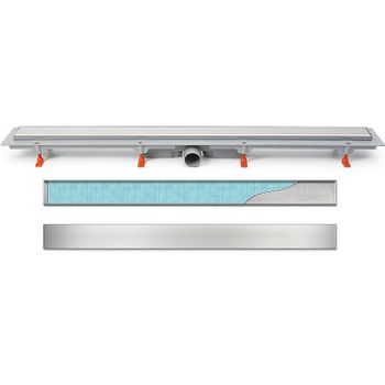 Душевой лоток Veconi Klasik N 550 V550KN с решеткой Хром глянцевый / под плитку — фото 1, Душевые лотки