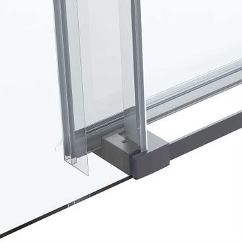 Душевой уголок Vincea Como Soft 110x90 VSR-1CS9011CLGM профиль Вороненая сталь стекло прозрачное — фото 5, Прямоугольные душевые уголки