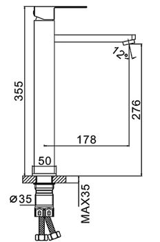 Смеситель для раковины Frap H802-6 F10802-62 Черный матовый — фото 11, Смесители для раковины