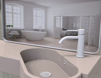 Смеситель для раковины Paffoni Light LIG071BO Белый матовый — фото 2, Смесители для раковины