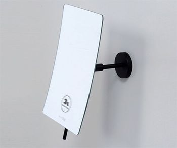 Косметическое зеркало WasserKRAFT K-1001BLACK с увеличением Черное матовое — фото 2, Косметические зеркала