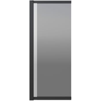 Шторка на ванну Berges River S Slider Black 98х145 065018 профиль Черный матовый стекло тонированное — фото 8, Неподвижные шторки для ванной