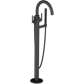 Смеситель для ванны Kludi Nova Fonte Puristic 205903915 Черный матовый — фото 1, Смесители напольные