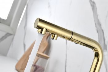 Смеситель для кухни Paulmark Serpentine Se213222-G Золото — фото 15, Смесители для кухни