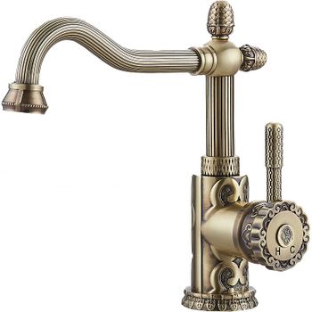 Смеситель для раковины ZorG Antic A 125 U-BR Бронза — фото 1, Смесители для раковины