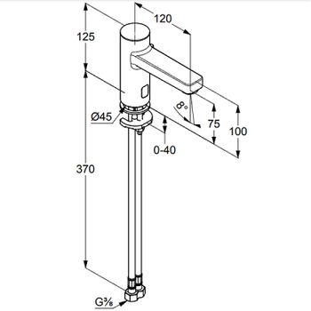 Смеситель для раковины Kludi Zenta 3820005 Хром — фото 5, Смесители для раковины