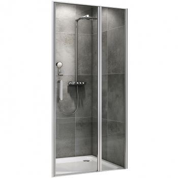 Душевая дверь Abber Sonnenstrand 140 AG04140S профиль Хром стекло прозрачное — фото 1, Распашные душевые двери