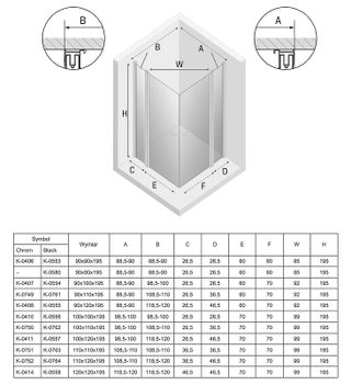 Душевой уголок New Trendy New Soleo Chrome 120х120 K-0414 профиль Хром стекло прозрачное — фото 8, Квадратные душевые уголки