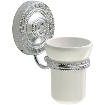 Стакан для зубных щеток Migliore Montecarlo 31516 Белый Хром — фото 1, Стаканы для зубных щеток