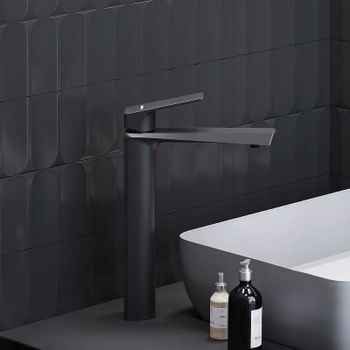 Смеситель для раковины Damixa Merkur 400250300 Черный матовый — фото 2, Смесители для раковины