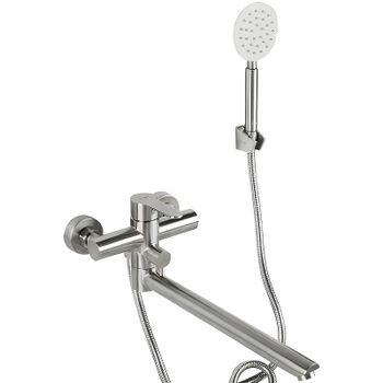 Смеситель для ванны Frap H801 F22801 универсальный Сатин — фото 1, Смеситель для ванны