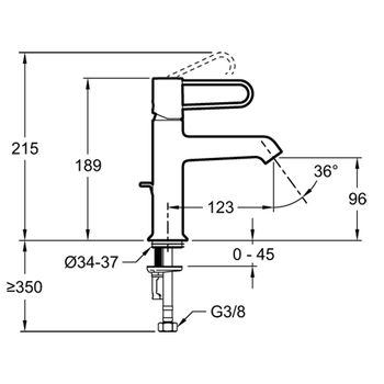 Смеситель для раковины Jacob Delafon Odeon Rive Gauche E21029-CP-CP Хром — фото 4, Смесители для раковины