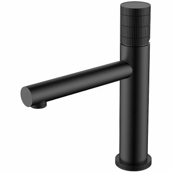 Смеситель для раковины Vincea Groove VBF-4G1MB Черный матовый — фото 1, Смесители для раковины