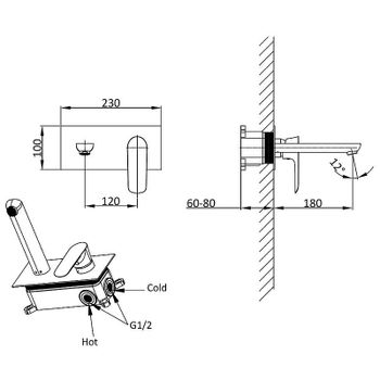 Смеситель для раковины Vincea Esse VBFW-1E1MB Черный матовый — фото 4, Смесители для раковины