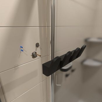 Вешалка для полотенец Altasan Лотос ЛТ20ЧМ Черная матовая — фото 4, Крючки для полотенец