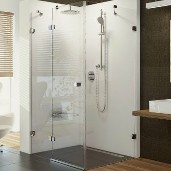 Душевой уголок Ravak Brilliant BSDPS-80/80 80х80 L 0UL44A00Z1 профиль Хром стекло Transparent — фото 1, Квадратные душевые уголки