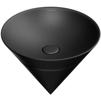 Раковина Kerama Marazzi Cono 44 CO.wbi.44\BLK.M Черная матовая — фото 1, Раковины встраиваемые сверху