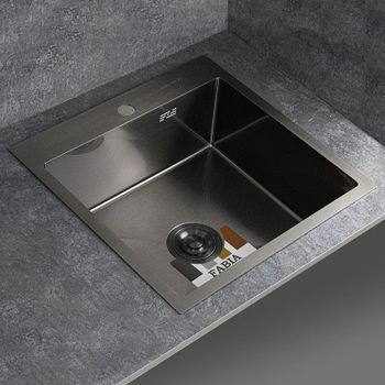 Кухонная мойка Fabia 50х45 50453G Графит — фото 4, Кухонные мойки