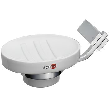 Мыльница Schein Watteau 122C-L Белая Хром — фото 1, Мыльницы