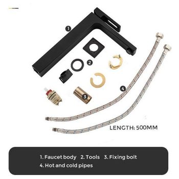 Смеситель для раковины Gappo G17-6 G1017-62 Черный матовый — фото 6, Смесители для раковины