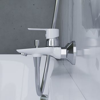 Смеситель для ванны Damixa Origin Elegance 841000000 Хром Белый — фото 6, Смеситель для ванны