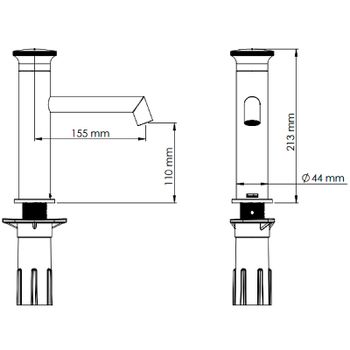 Смеситель для раковины Teska Arte Leo S E5517 Золото — фото 3, Смесители для раковины