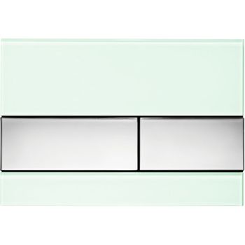 Клавиша смыва Tece Square 9240805 для унитаза Зеленая Хром глянцевый — фото 1, Кнопки смыва