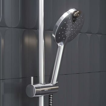 Душевая система Damixa Jupiter 977810000 с термостатом Хром — фото 6, Душевые стойки