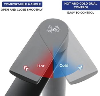 Смеситель для раковины Frap H71-6 F1071-26 Черный матовый — фото 15, Смесители для раковины