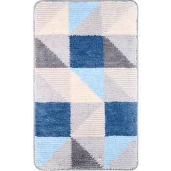 Коврик для ванной комнаты Fixsen Visa 80х50 FX-5005X Серый Голубой — фото 1, Коврики для ванной комнаты