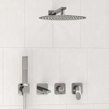 Душевая система WasserKRAFT Weida A3151.269.270.090.116.271.087.103 Хром — фото 4, Встраиваемые душевые комплекты