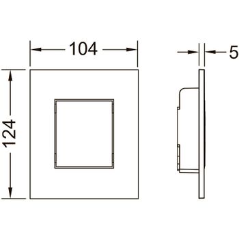 Клавиша смыва Tece Now 9242407 для писсуара Белая матовая — фото 2, Кнопки смыва