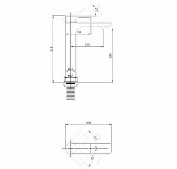 Смеситель для раковины Abber Weiss Insel AF8011FW Белый матовый — фото 3, Смесители для раковины