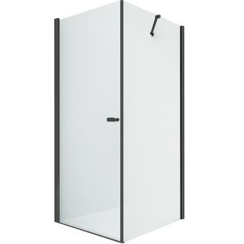 Душевой уголок New Trendy New Soleo Black 70х100 D-0229A/D-0116B профиль Черный стекло прозрачное — фото 1, Прямоугольные душевые уголки