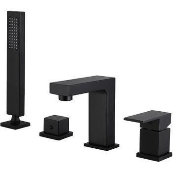 Смеситель на борт ванны Abber Daheim AF8213B Черный матовый — фото 1, Смесители на борт ванны