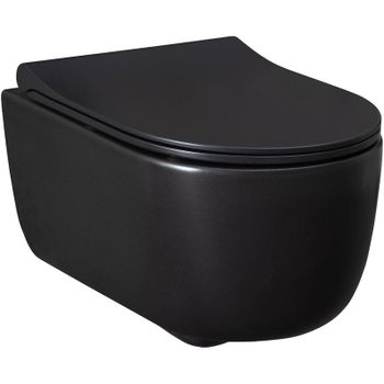 Унитаз Allen Brau Priority 4.31002.31 подвесной Черный матовый без сиденья — фото 1, Подвесные унитазы