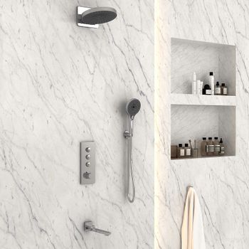 Душевая система Vincea Inspire VSFW-433TI1CH с термостатом Хром — фото 3, Встраиваемые душевые комплекты