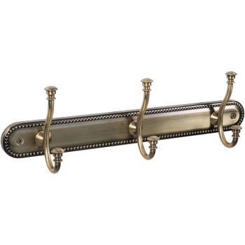 Вешалка для полотенец Grampus Alfa GR-9505-3 Бронза — фото 1, Крючки для полотенец