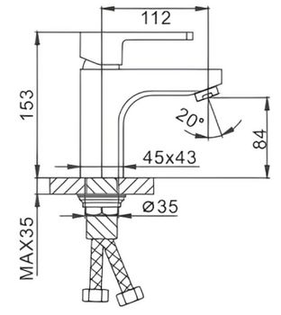 Смеситель для раковины Frap H64 F1064 Хром — фото 11, Смесители для раковины