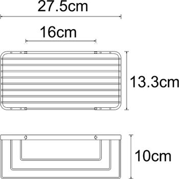 Полка корзина WasserKRAFT K-711N Никель — фото 2, Полки для ванной и душа