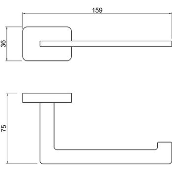 Держатель туалетной бумаги Aquatek Либра AQ4308CR Хром — фото 2, Держатели туалетной бумаги